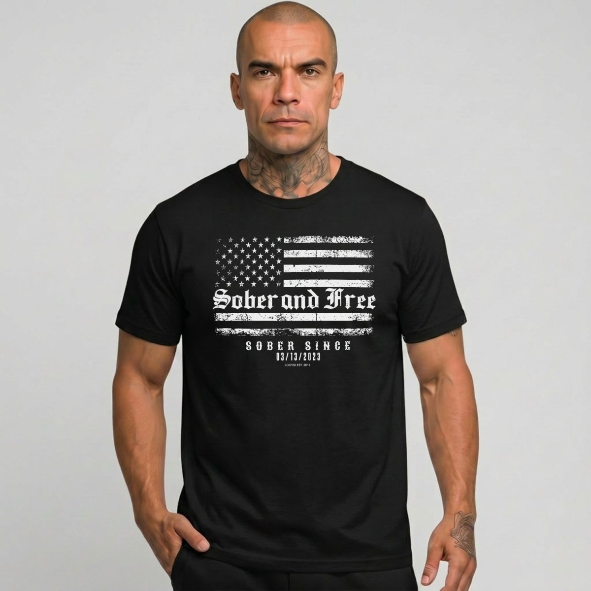 Sober and Free Sober T Shirt lifestyle view (view 5)