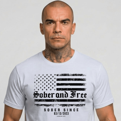 Sober and Free Sober T Shirt featuring the design (view 31)