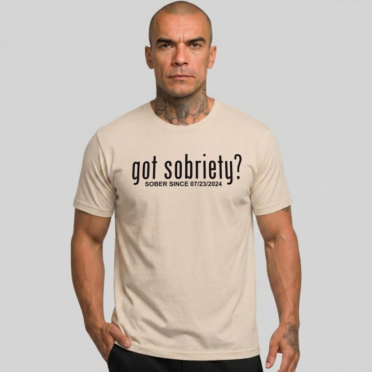 Got Sobriety Sober Since Sober T Shirt lifestyle view (view 25)