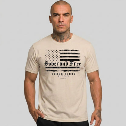 Sober and Free Sober T Shirt lifestyle view (view 25)