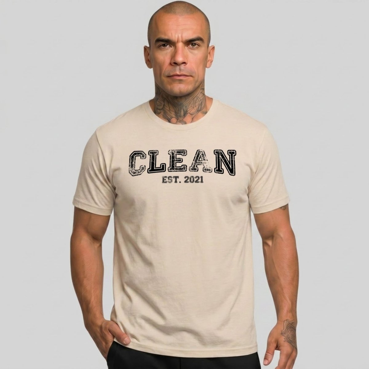 Recovery Year Men's Sobriety Sober T Shirt flat lay styled image (view 13)