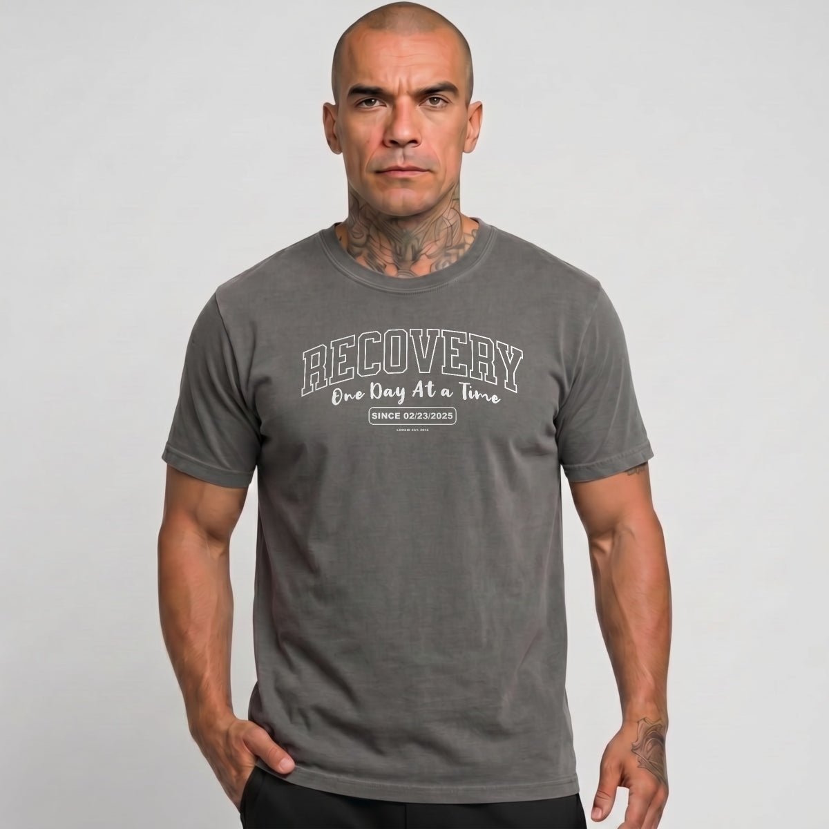 Sober T Shirt | Men's Recovery Looks Good On You Garment-Dyed