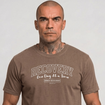 Sober T Shirt | Men's Recovery Looks Good On You Garment-Dyed
