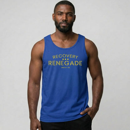 Recovery Renegade Sober Tank Top flat lay styled image (view 13)