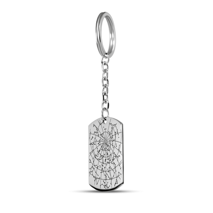 Sober Dog Tag Keychain —w/ Sober Date Custom Star Map