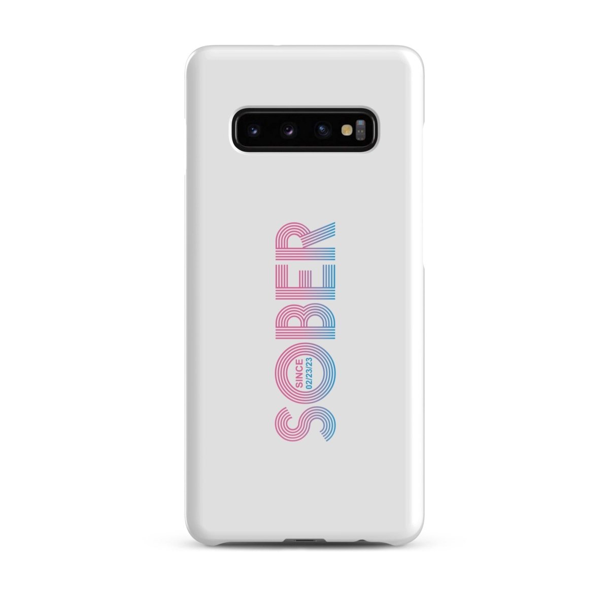 Sober Since Snap Recovery Phone Case close-up view (view 2)