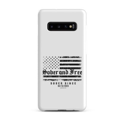 Sober & Free Snap Recovery Phone Case close-up view (view 2)