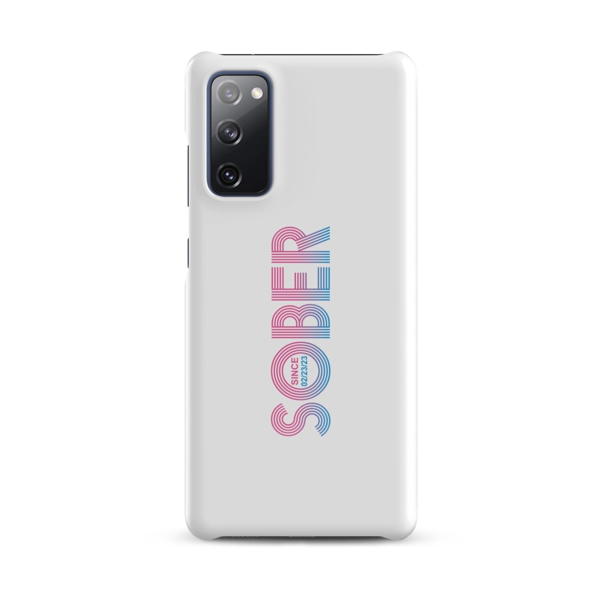 Sober Since Snap Recovery Phone Case back view (view 7)