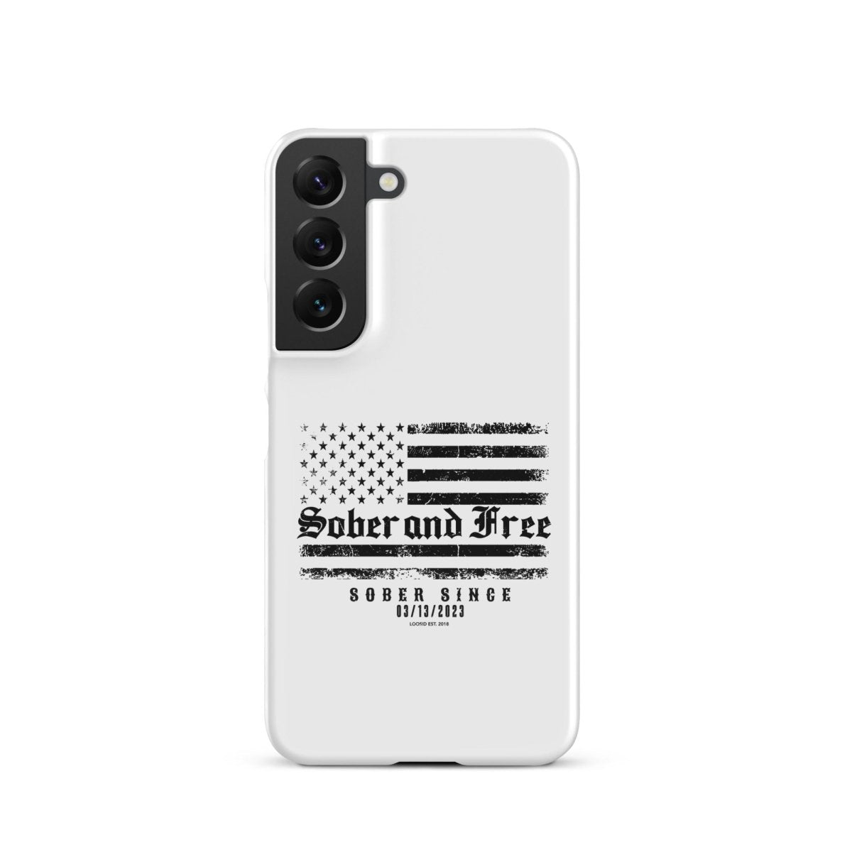 Sober & Free Snap Recovery Phone Case close-up view (view 12)