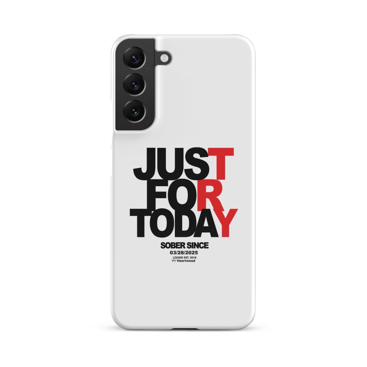 Just For Today Snap Recovery Phone Case flat lay styled image (view 13)
