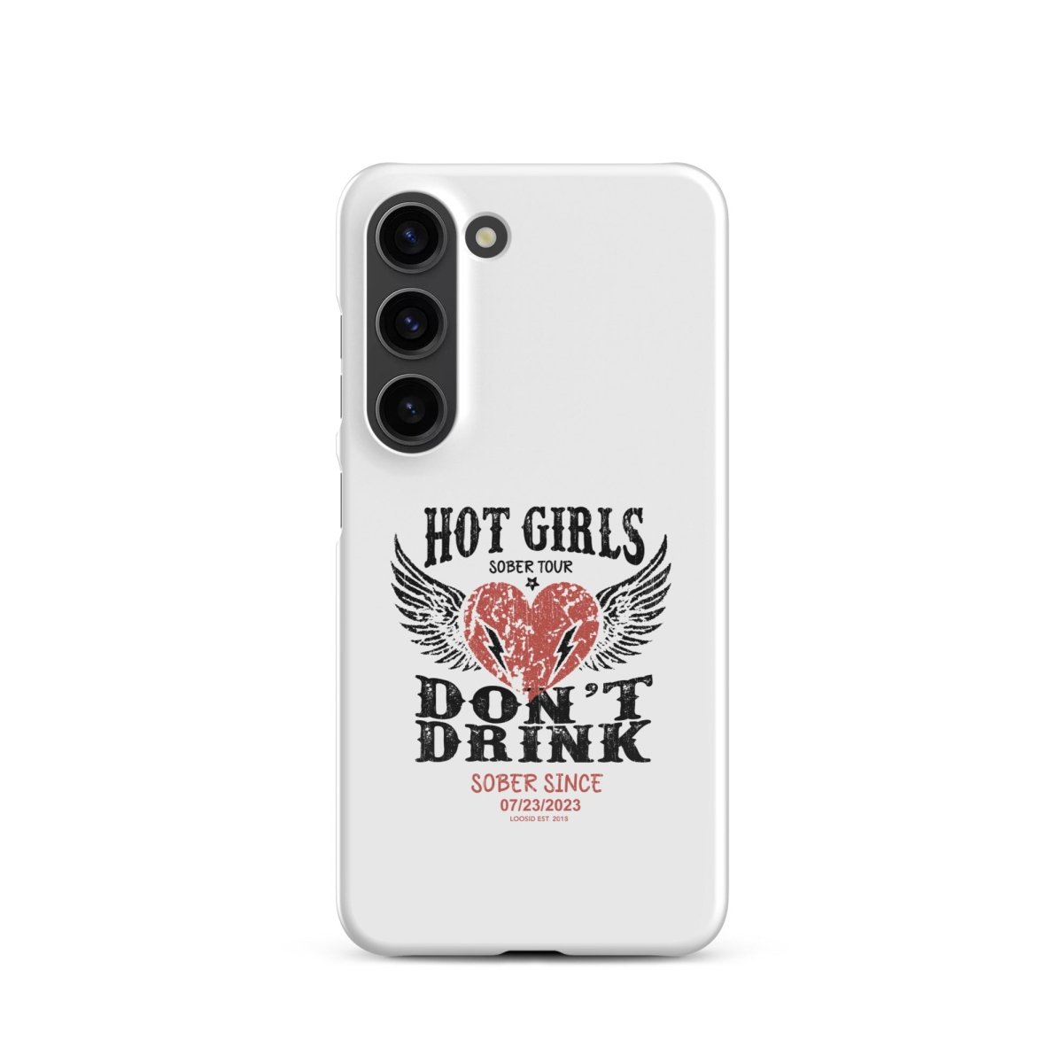 Hot Girls Don't Drink Snap Recovery Phone Case lifestyle view (view 15)