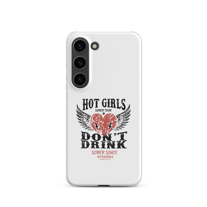 Hot Girls Don't Drink Snap Recovery Phone Case lifestyle view (view 15)
