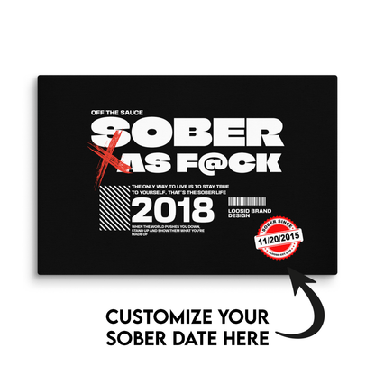 Sober As F*ck Sobriety Art side view (view 6)