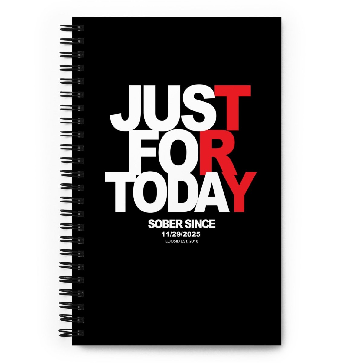 Loosid Just For Today Sober Journal featuring the design