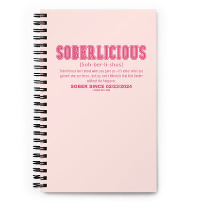 Loosid Soberlicious Sober Journal featuring the design