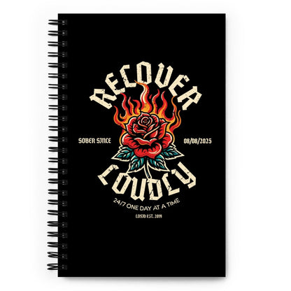 Loosid Recover Loudly Sober Journal featuring the design