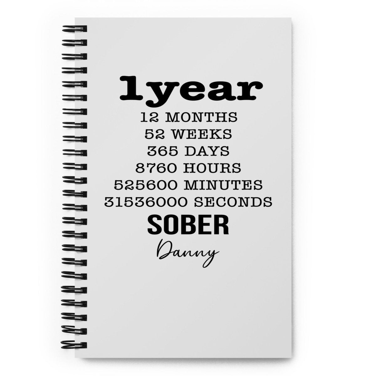 Loosid Year Sober Journal w Sobriety Year Date Sober Journal featuring the design