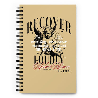Loosid Recover Loudly Angel Sober Journal featuring the design