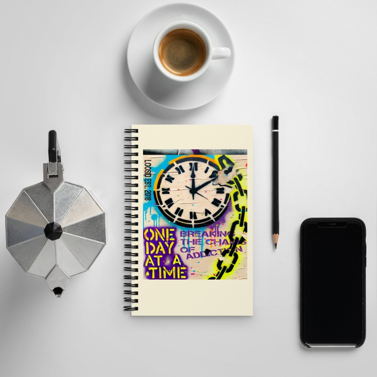One Day At A Time Sober Journal flat lay styled image (view 3)