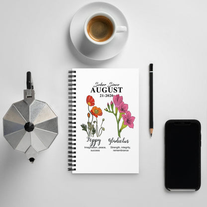Sober Flower Month Sober Journal flat lay styled image (view 3)