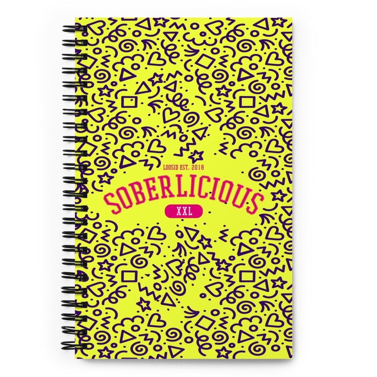 Loosid Soberlicious Spiral Sober Journal featuring the design