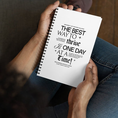 Be Thankful and Thrive Spiral Sober Journal flat lay styled image (view 3)