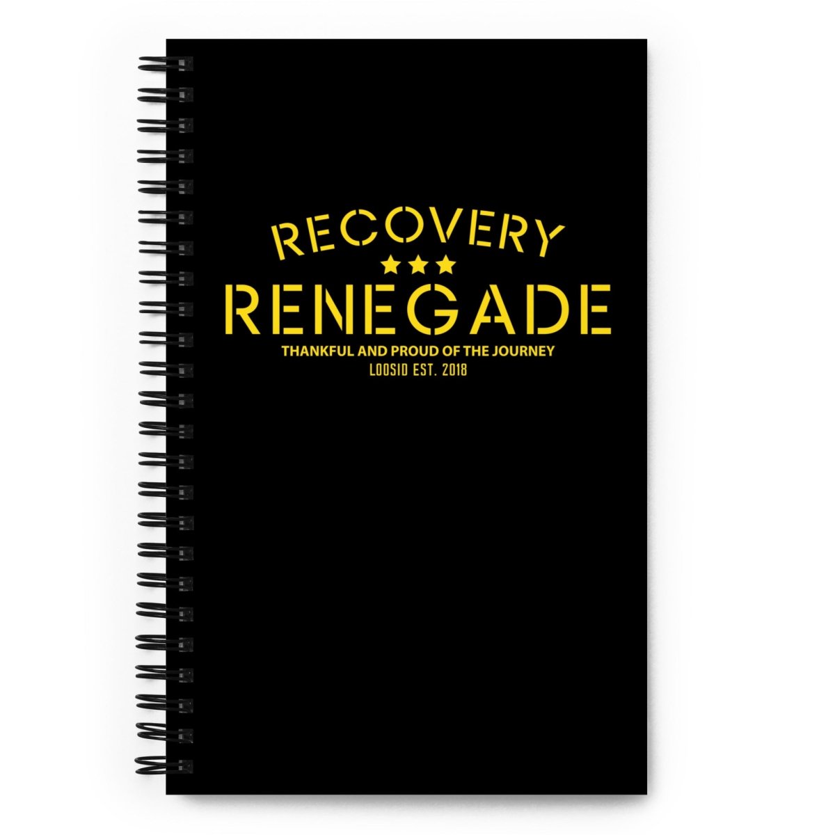Loosid Thankful Recovery Renegade Spiral Sober Journal featuring the design