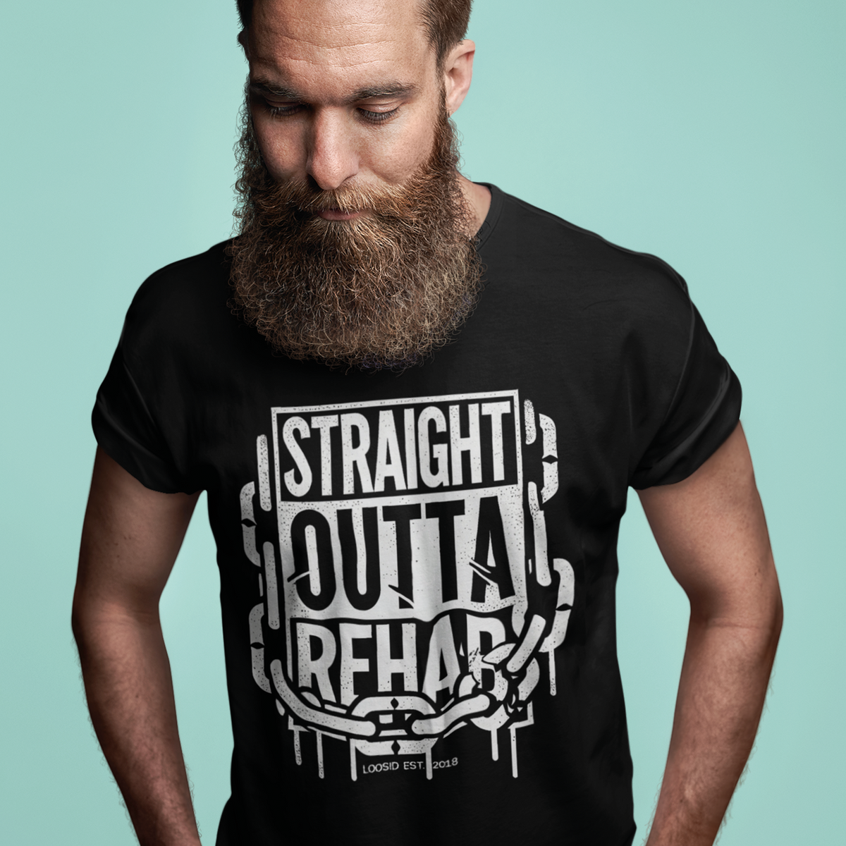 Straight Outta Rehab Chain Men's T-shirt