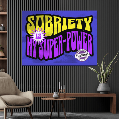 Super Power Sobriety Art close-up view (view 2)