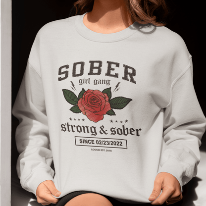 SOBER Girl Gang Strong & Sober Recovery Hoodie featuring the design (view 31)