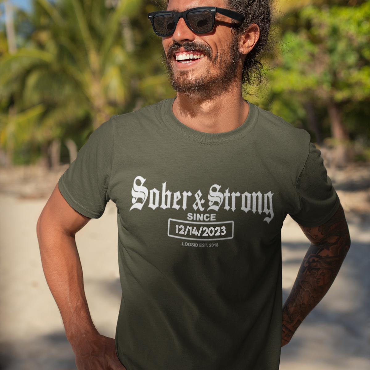 Comfortable Sober T Shirt that celebrates sobriety proudly