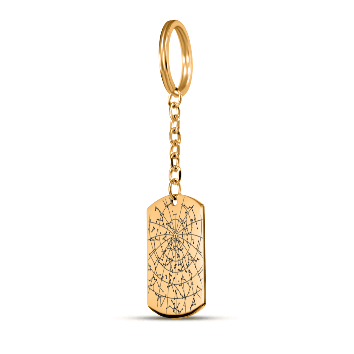 Sober Dog Tag Keychain —w/ Sober Date Custom Star Map