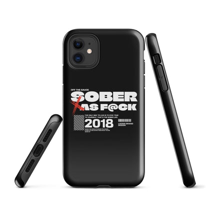 Sober As F*ck Recovery Phone Case close-up view (view 2)