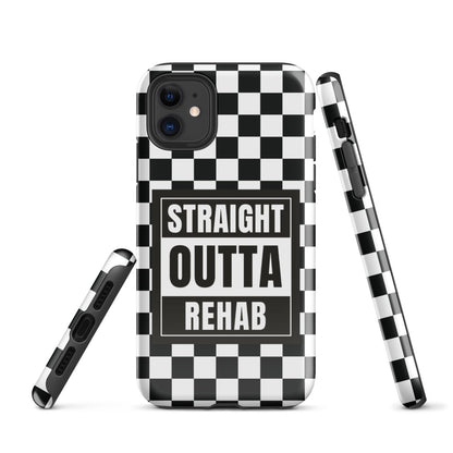 Straight outta of Rehab Recovery Phone Case close-up view (view 2)