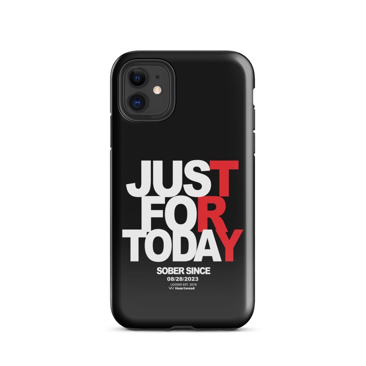 Just For Today Recovery Phone Case close-up view (view 2)