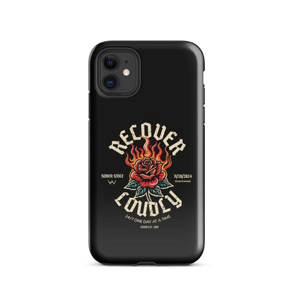 Loosid Recover Loudly Recovery Phone Case featuring the design