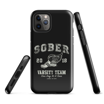 Varsity Recovery Phone Case flat lay styled image (view 3)