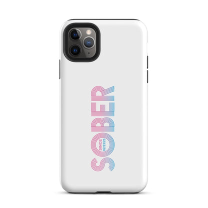 Sober Since Recovery Phone Case flat lay styled image (view 3)