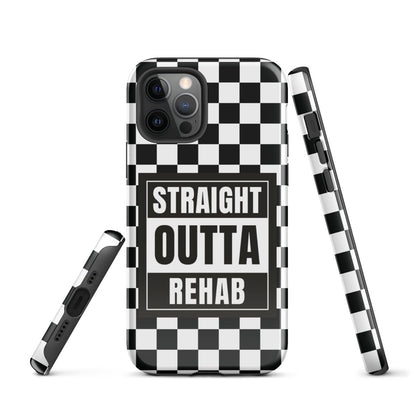 Straight outta of Rehab Recovery Phone Case back view (view 7)