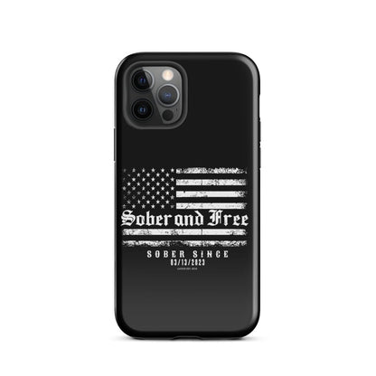 Sober and Free Recovery Phone Case back view (view 7)