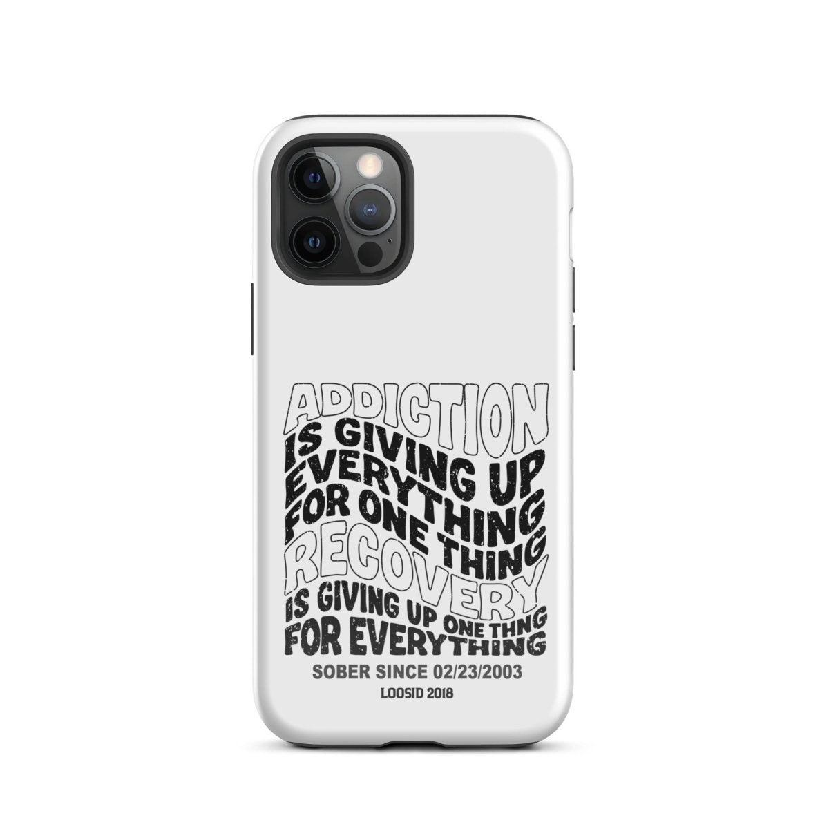 Addiction is Giving Up Recovery Phone Case back view (view 7)