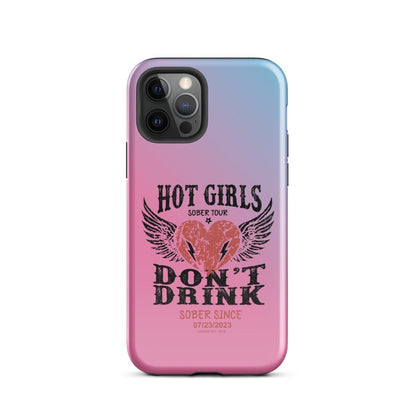 Hot Girls Don't Drink Recovery Phone Case side view (view 6)