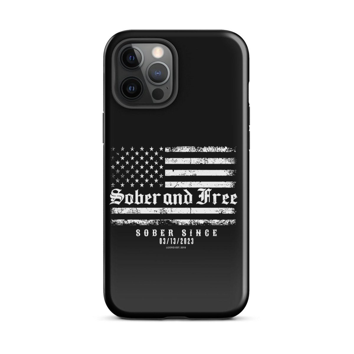 Sober and Free Recovery Phone Case packaging detail (view 8)
