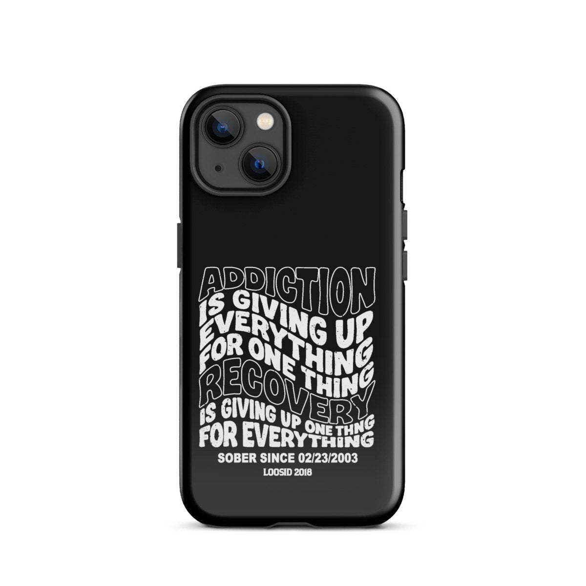 Addiction is Giving Up Recovery Phone Case packaging detail (view 8)