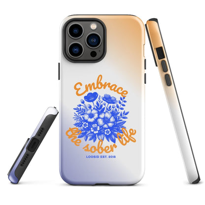 Embrace Sobriety Recovery Phone Case close-up view (view 12)
