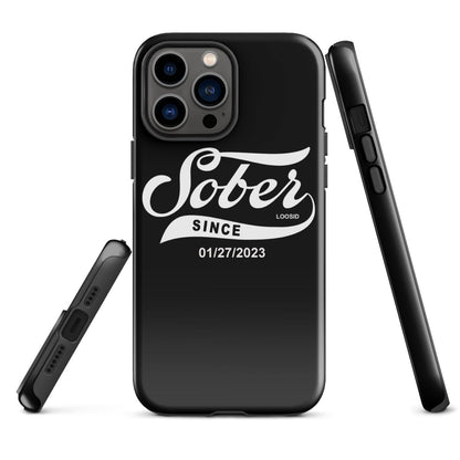 Sober Since Recovery Phone Case close-up view (view 12)