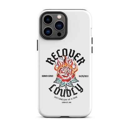 Recover Loudly Recovery Phone Case flat lay styled image (view 13)