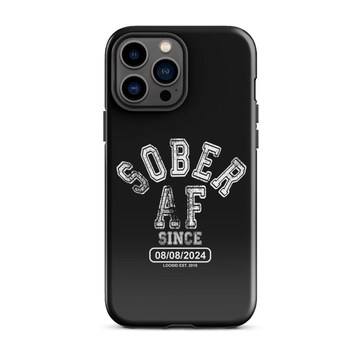 Sober AF Recovery Phone Case close-up view (view 12)