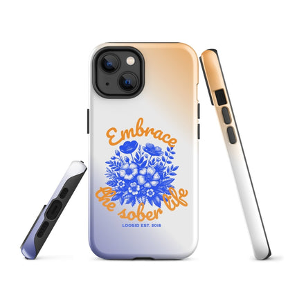 Embrace Sobriety Recovery Phone Case flat lay styled image (view 13)