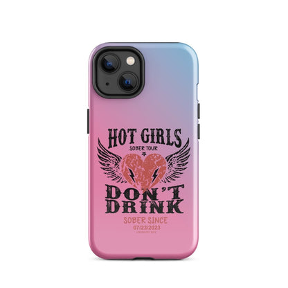 Hot Girls Don't Drink Recovery Phone Case close-up view (view 12)